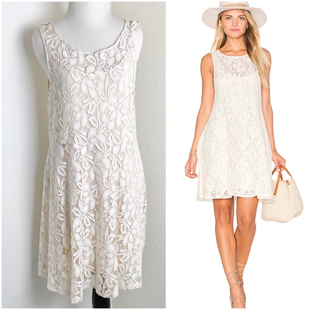 Free People Sleeveless Lace Slip Dress